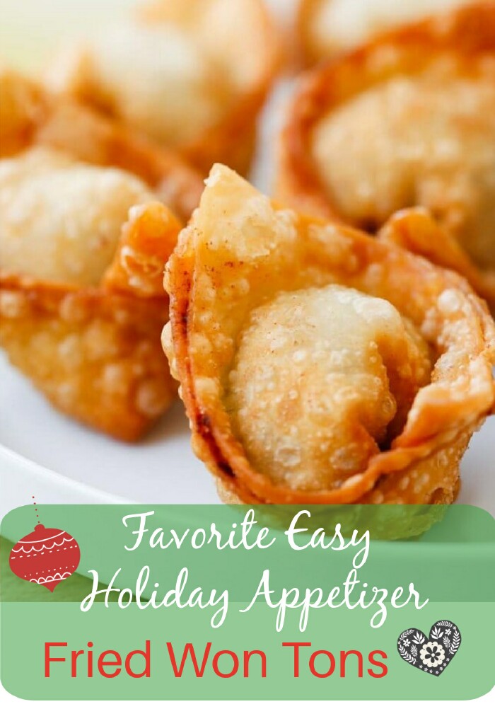 Easy Holiday Appetizers - Fried Won Tons