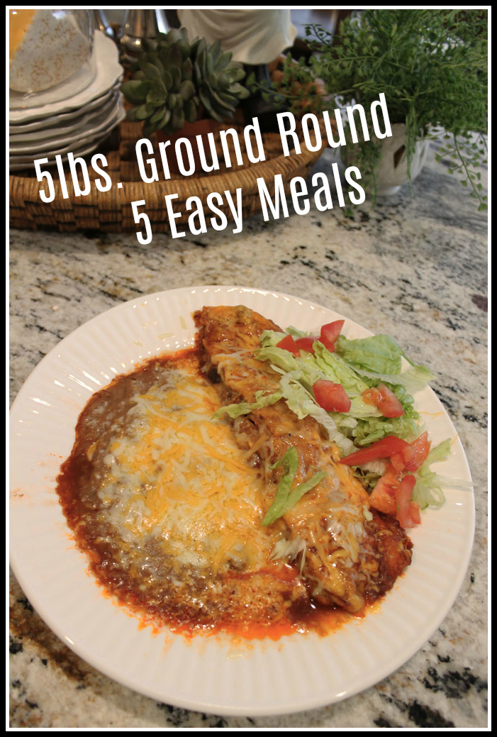 5 lbs. Ground Round 5 Easy Meals