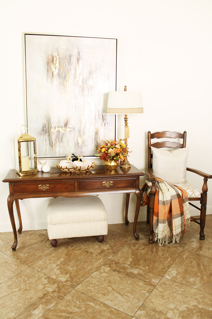 Brass, Velvet & Plaid Fall In The Entry