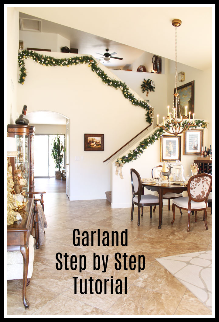 Christmas Stair Garland - Step by Step Tutorial