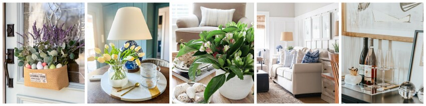 Thumbnails of spring home tours for Friday.