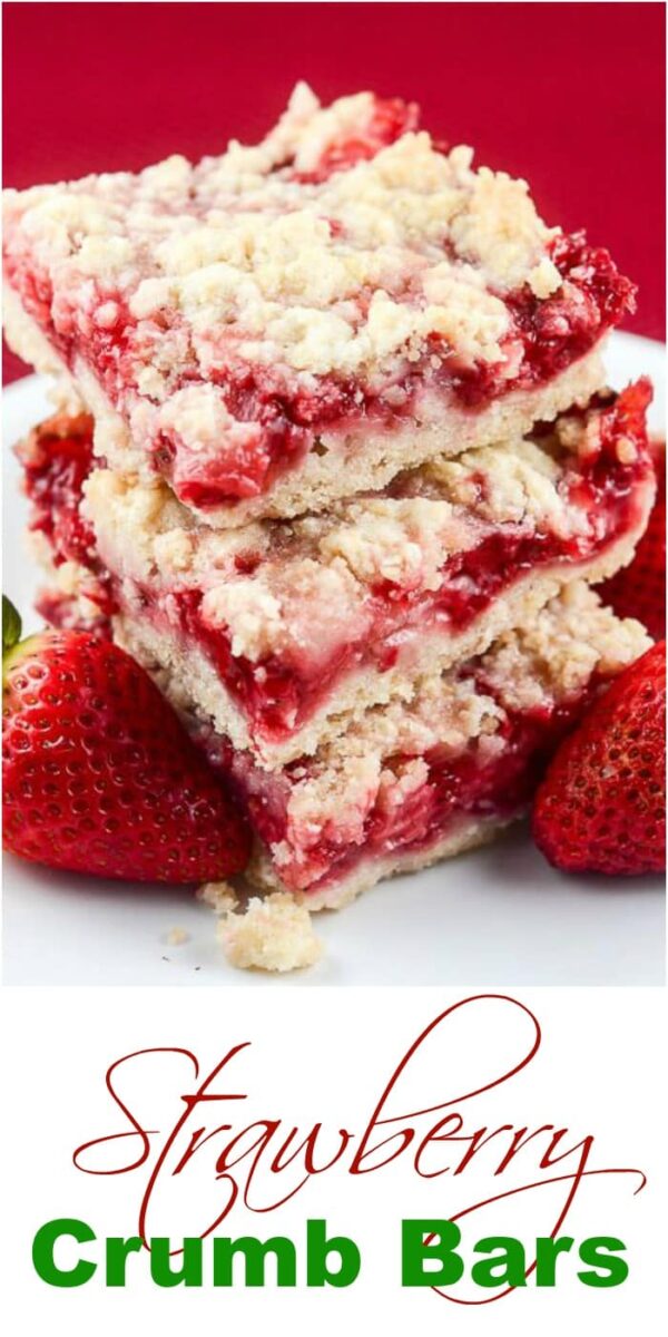 Easy Summer Strawberry Crumb Bars